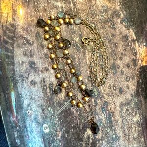 Vermeil, Gemstone, & Pearl Layered Necklace